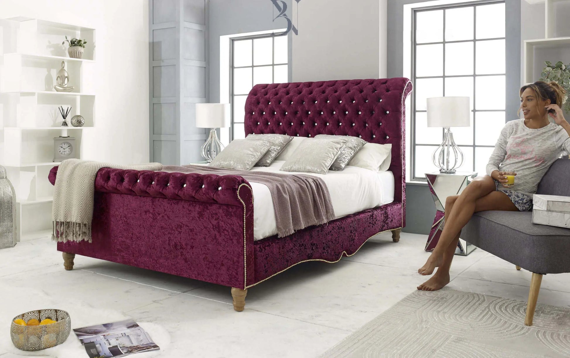 Traditional Chesterfield Sleigh 2023 - BedsnBoards