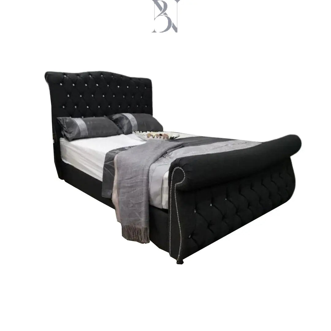 Swan Design Curved Bed