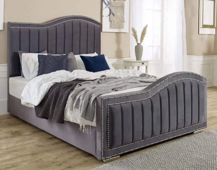 The Wavy Curved Panelled Bed - BedsnBoards