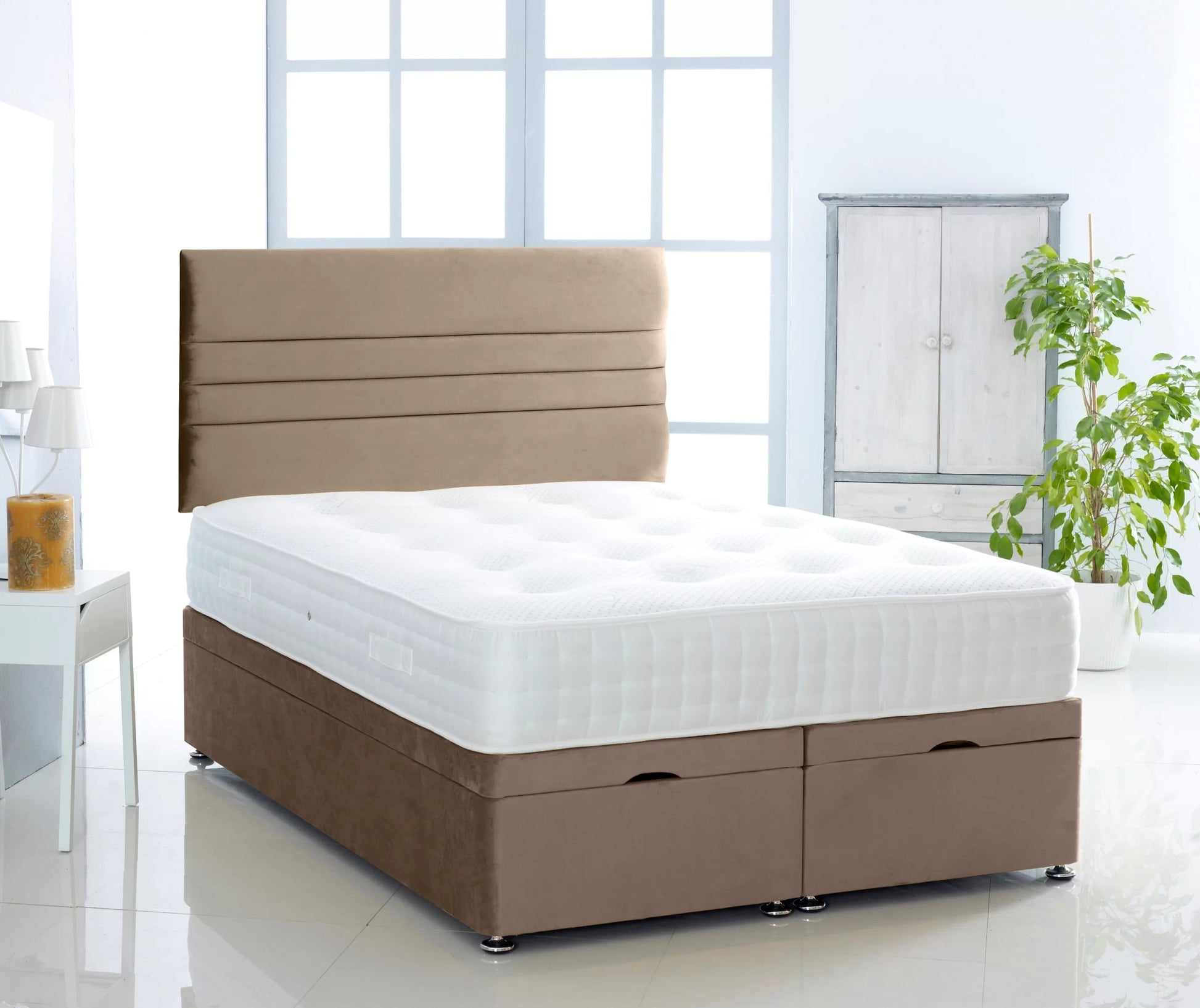 Verona Liner Ottoman Divan Bed - BedsnBoards