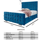 Load image into Gallery viewer, Vienna Cubed Dotted Upholstered Bed Frame
