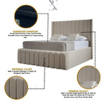 Load image into Gallery viewer, Berlin Wingback Luxury Upholstered Bed
