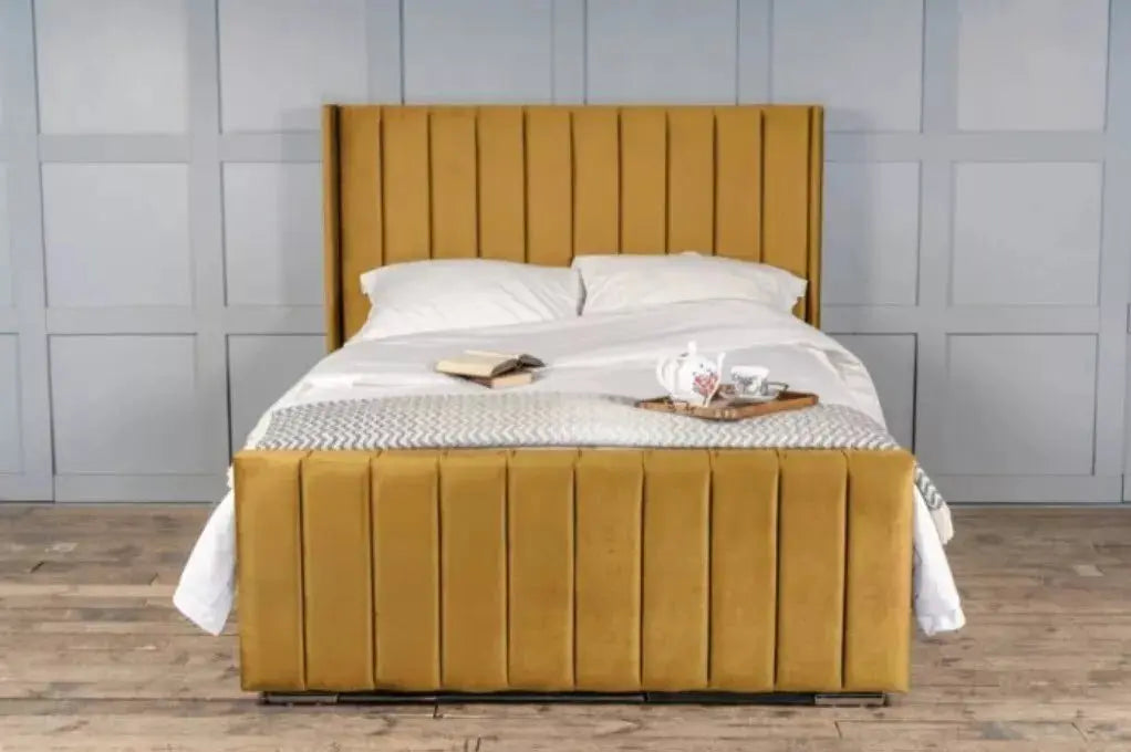 Berlin Wingback Luxury Upholstered Bed