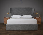 Load image into Gallery viewer, Rose Butterfly Wing backed Curved  Luxury Bed
