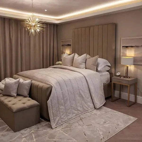 Zana Coffee Luxury Panelled Bed