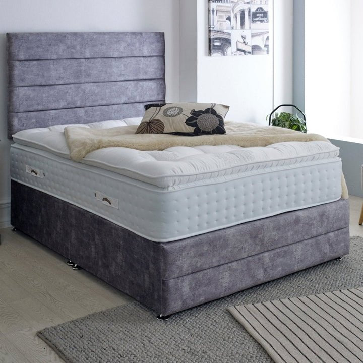 Jasmine Ottoman Thick Padded Divan Bed - BedsnBoards