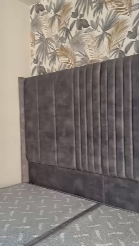 Load video: Manhattan Wingback Bed Frame with Ottoman Storage